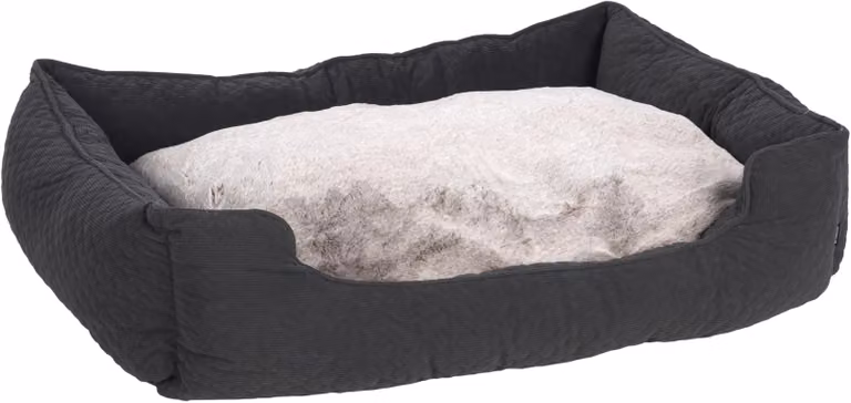 Cuccia per cani Flamingo Fahra rettangolare grigio scuro, dimensioni: 100 x 80 x 25 cm