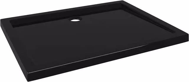 Piatto doccia rettangolare vidaXL in plastica nera L: 80 cm, P: 110 cm – 1