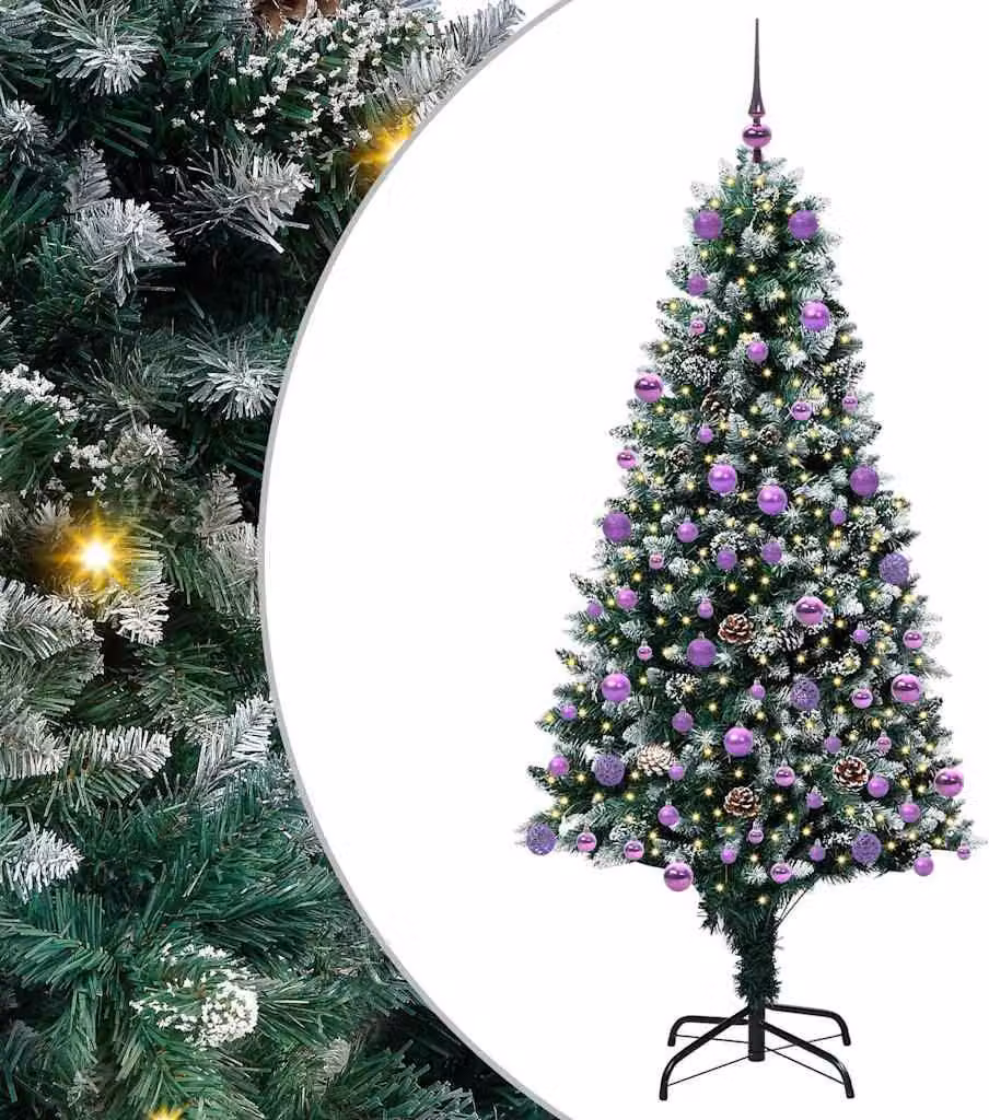 Albero di Natale artificiale con 300 LED Verde 180 cm