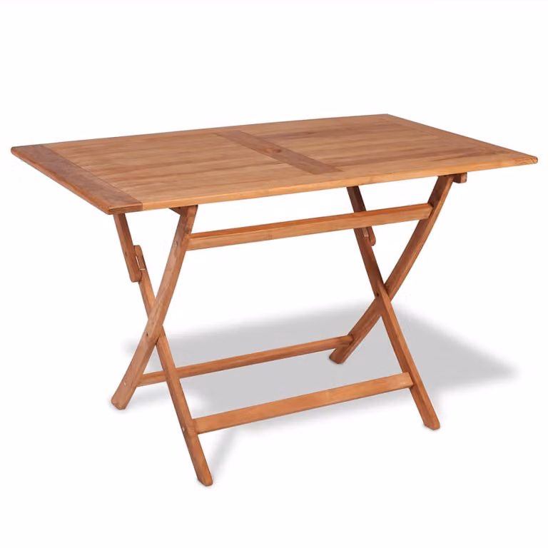 Set da Pranzo per Esterni 5 pz in Legno Massello di Teak