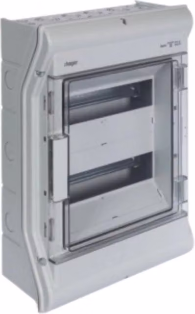 Quadro di distribuzione Hager Vector in plastica, grigio e bianco