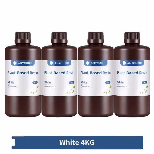 Resina per stampanti 3D, formula a base vegetale, odore leggero, bianco-4KG