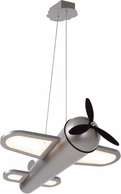 Lampada a sospensione bambini FOKKER LED 28W grigia Lucide