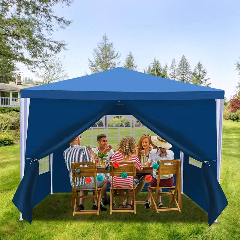 Jopassy gazebo campeggio festa matrimonio tenda giardino gazebo PE telone 3x3m blu