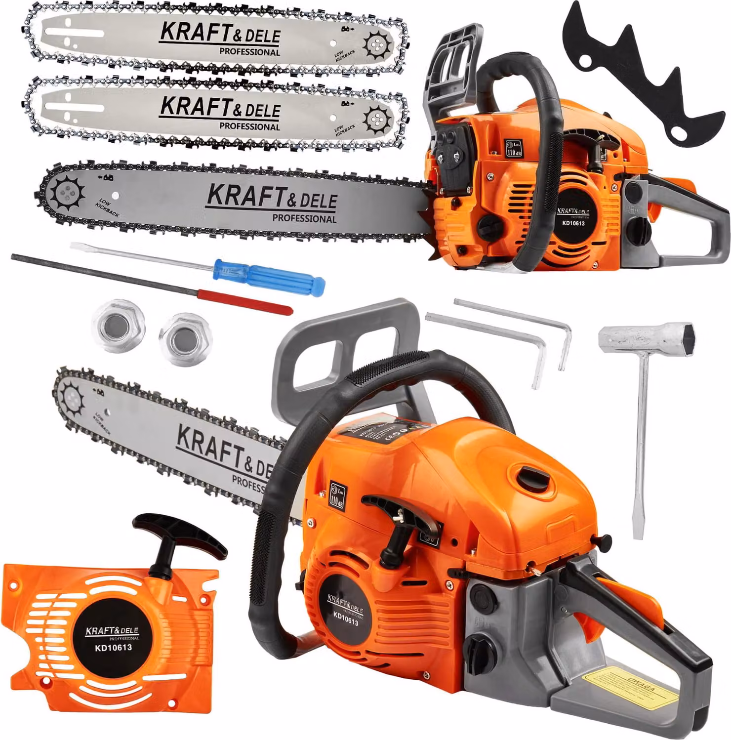 Kraft & Dele KD10613 motosega 5,9HP 16"+18"