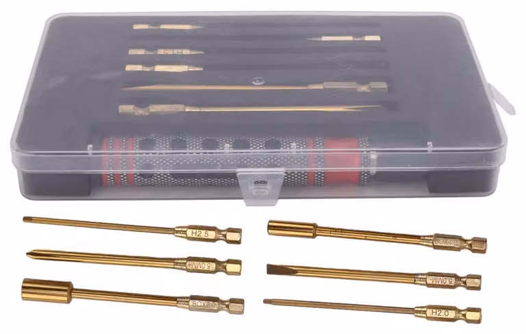 Omgoods - Set di utensili per auto (RC) - Cacciaviti 12-in-1 con custodia
