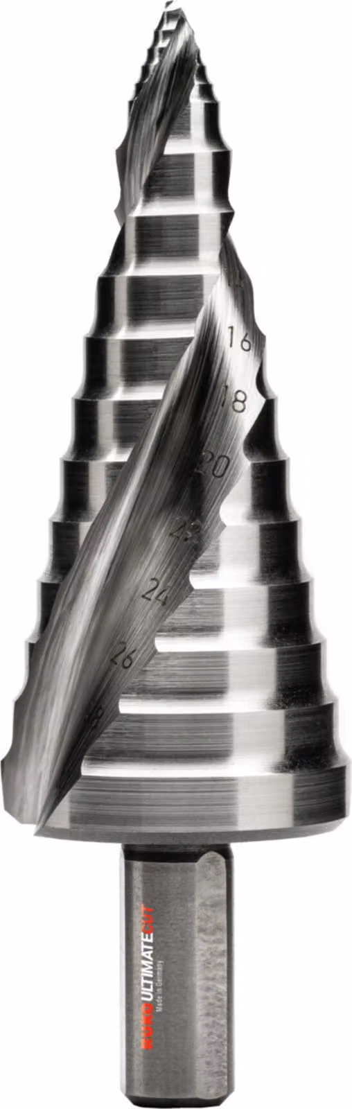 Punta a gradini Ruko ULTIMATECUT in HSS con punta FLOWSTEP, misura 2