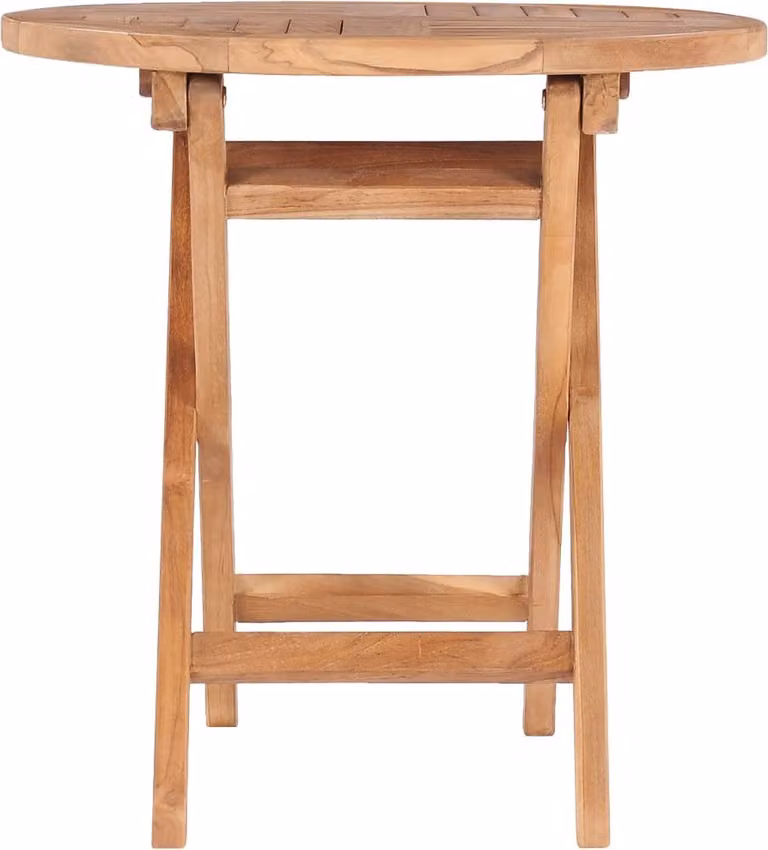 Tavolo da Giardino Pieghevole 45 cm in Legno Massello di Teak