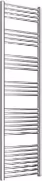 Termoarredo scaldasalviette in acciaio cromato argento per bagno, H: 176 cm, L: 60 cm