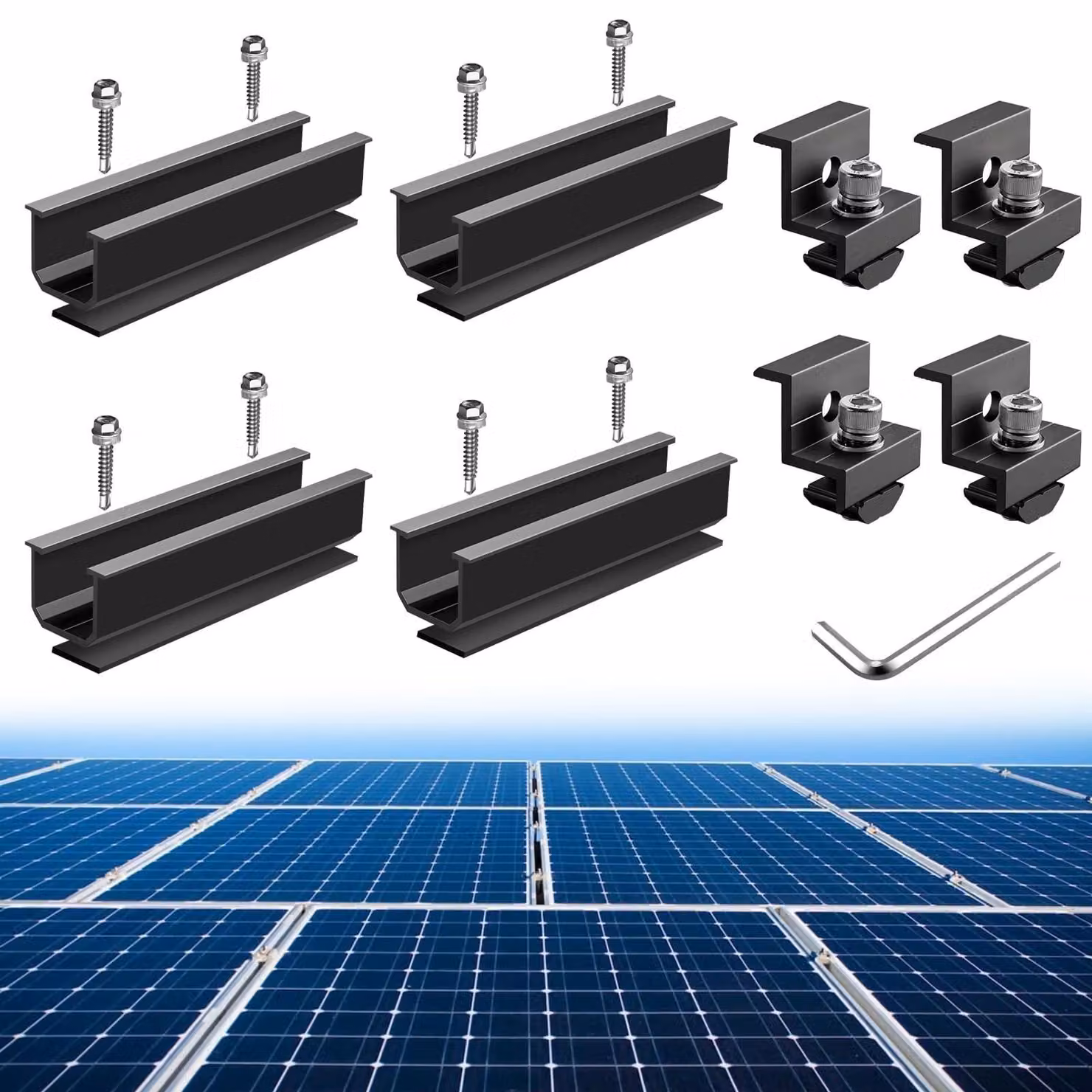 Solidchoice - Set di 6 accessori per il montaggio di pannelli solari