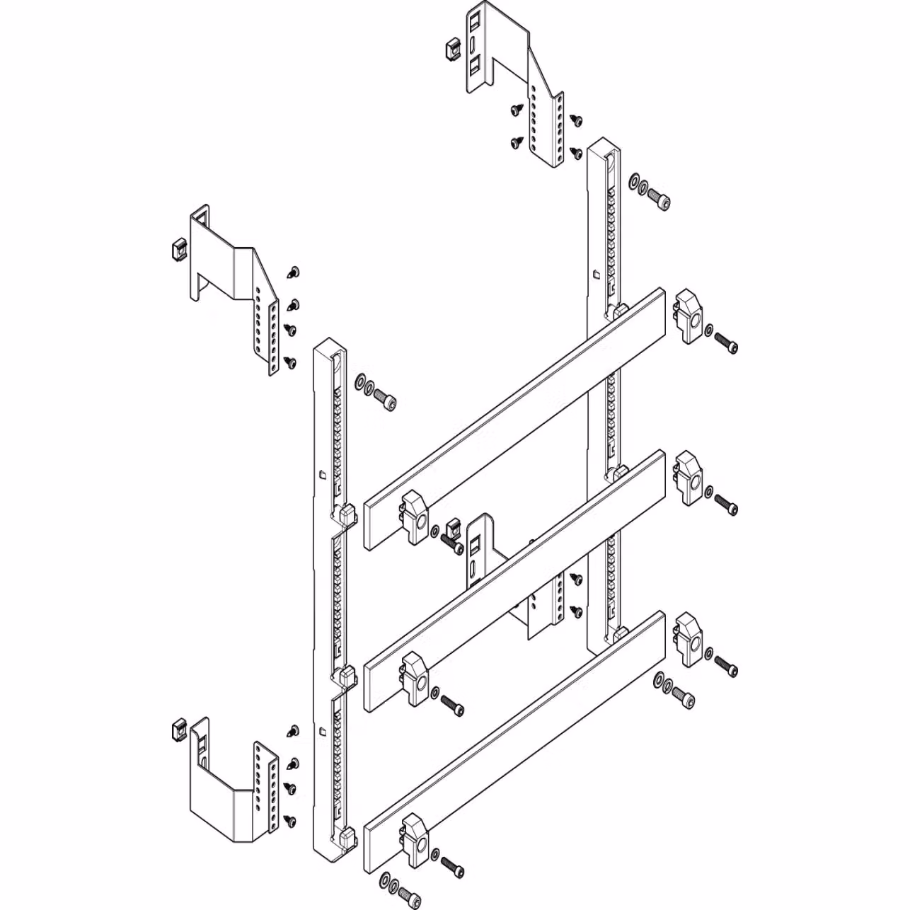 Modulo sbarra collettrice ABN piatto 2FB/5RE 185 mm con CU 50x10 mm, a 3 poli, EBM 150 mm MFSC25983