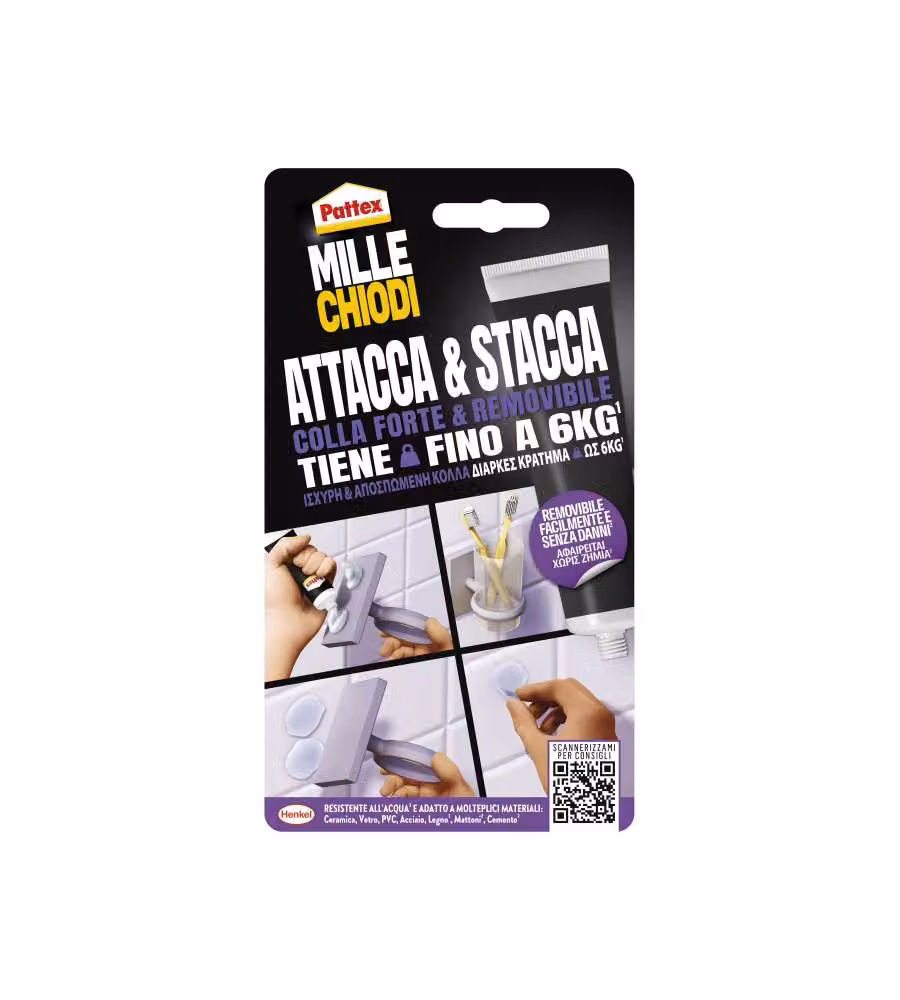 Pattex Mille Chiodi Attacca e Stacca Multicolore