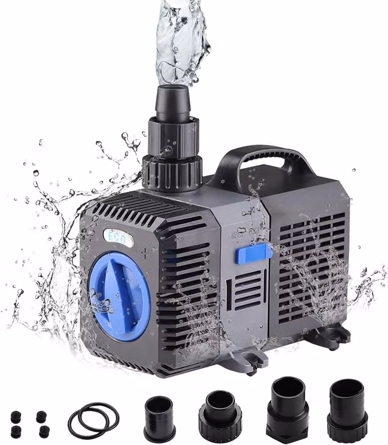 Pompa per laghetto - Pompa per acqua - Pompa filtro - Flusso d'acqua - A basso consumo energetico - 5200 L/h - 40W - 4,8 metri