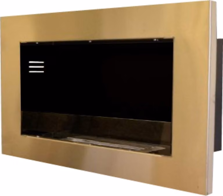 Caminetto a etanolo e gel modello Dublin Deluxe Royal in acciaio inox