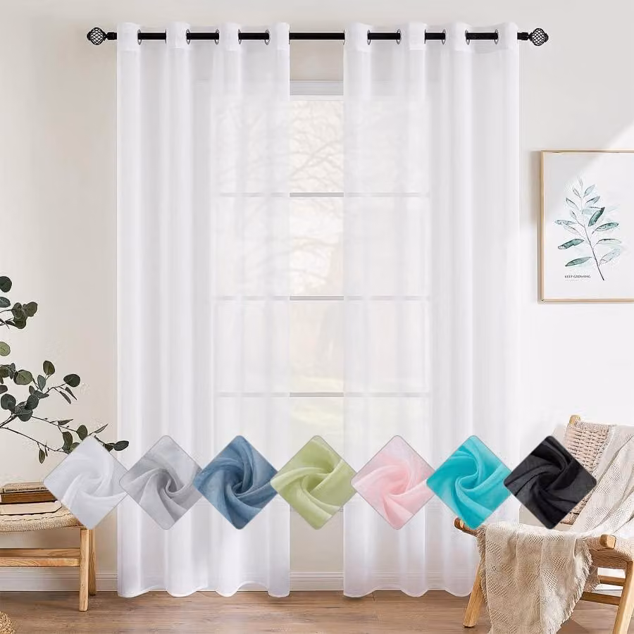 Tende trasparenti eleganti, 140 x 300 cm
