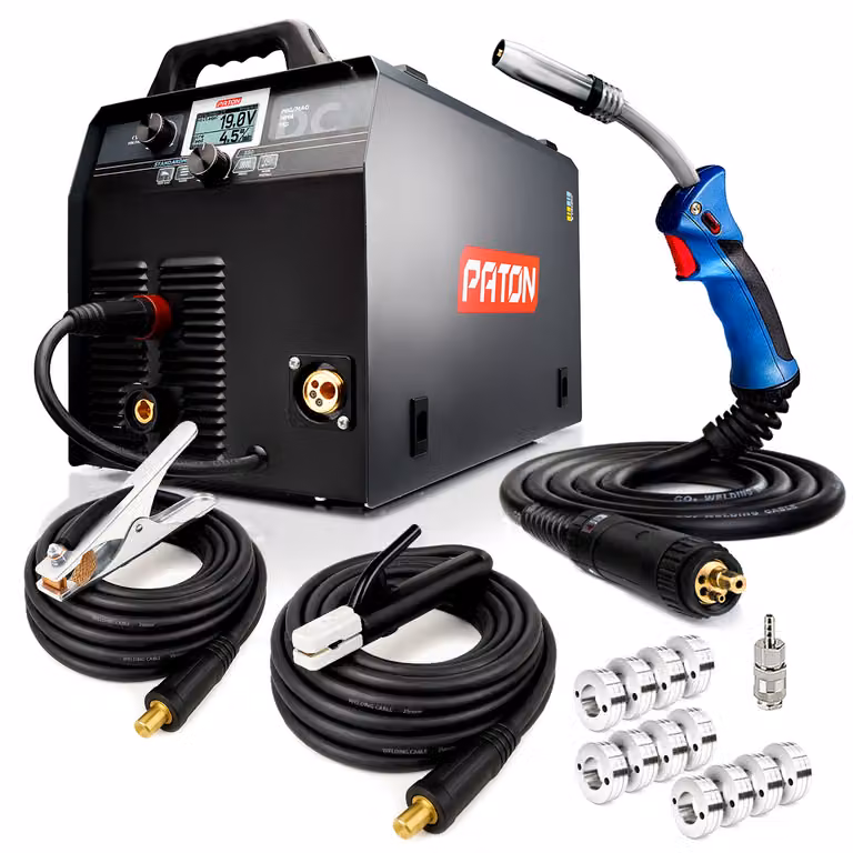 PATON StandardMIG-350A-400V - Saldatrice professionale combinata 3 in 1: MIG/MAG, MMA, TIG LIFT, saldatrice ad arco schermato da gas e saldatrice a filo d'apporto, automatica