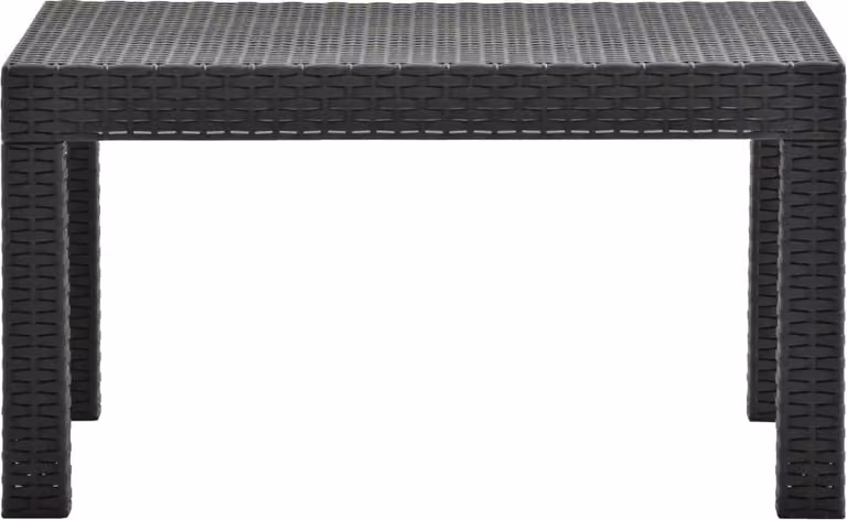 Tavolo da Giardino Antracite 58x58x41 cm in Rattan PP