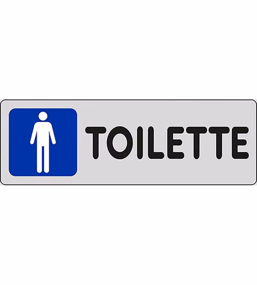 Adesivo Toilette uomini negozi uffici luoghi pubblici 15CMx5CM