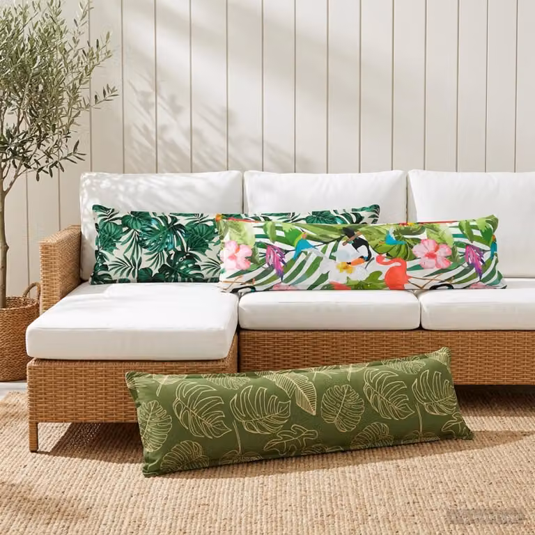 Federa HOUTEN vidaXL Multicolore con motivo floreale in poliestere, L 145 x P 40 cm