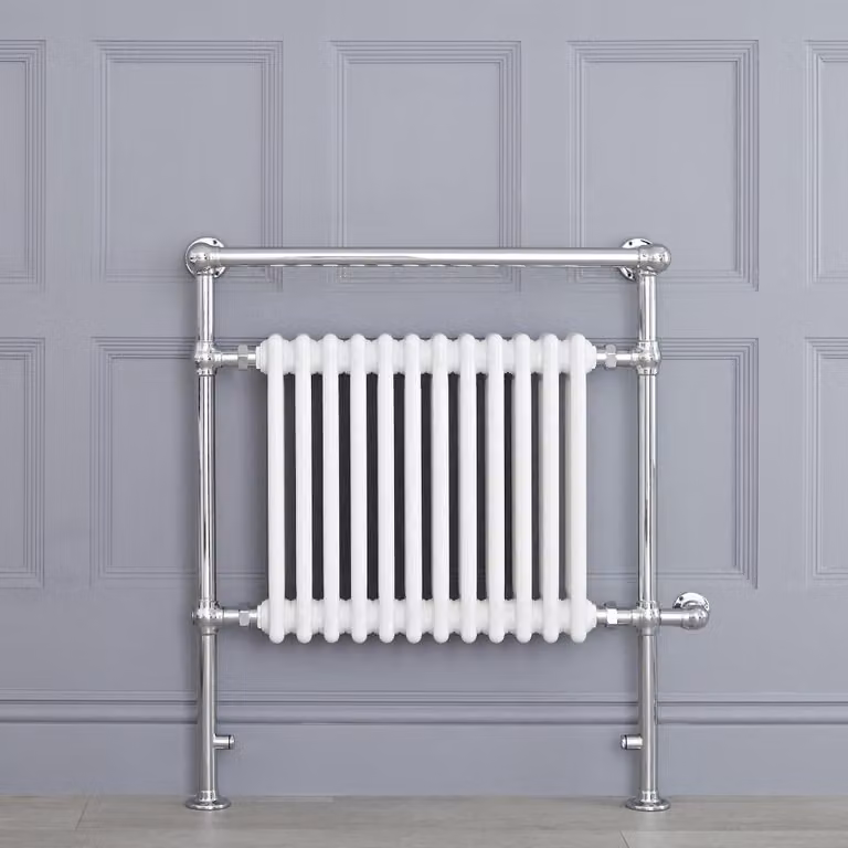 Scaldasalviette Elettrico Tradizionale - Termoarredo Bagno 800W - Colore Bianco - 930 x 790mm - Elizabeth