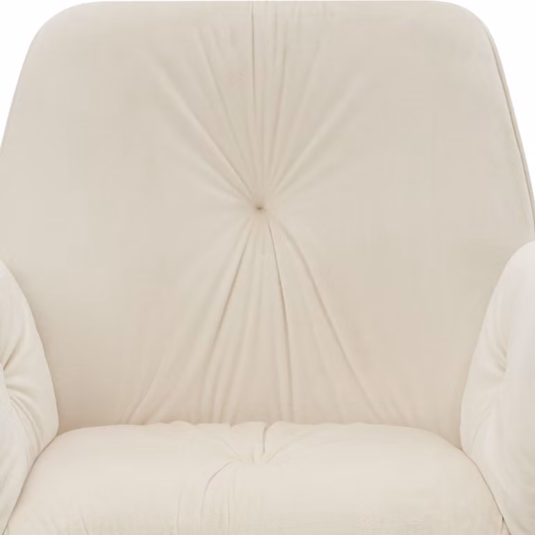 Set di 6 sedie girevoli TecTake GmbH con braccioli in velluto beige e nero per soggiorno o sala da pranzo