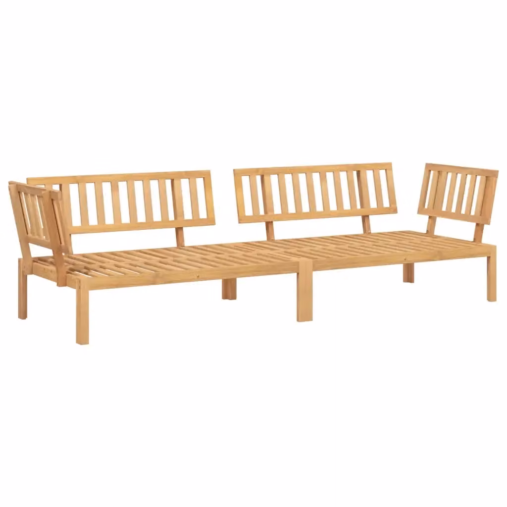 Set di 2 Divani Angolari da Giardino vidaXL in Legno Massello di Acacia Marrone con Cuscini inclusi – 2