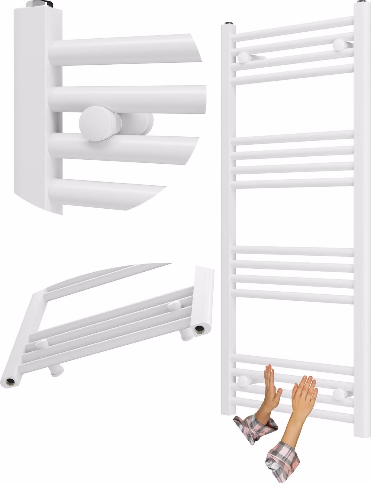 Granitan - Radiatore da bagno - Scaldasalviette - 50x110 cm - Bianco - Scaldasalviette - BRENO