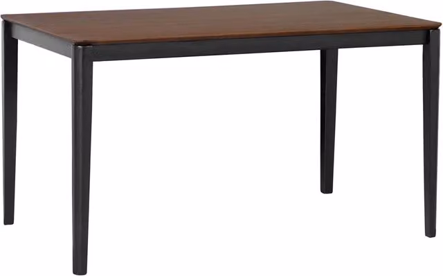 Tavolo da pranzo rettangolare Beliani in legno e metallo, colore marrone e nero, stile classico