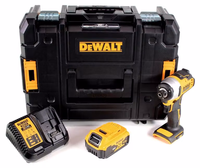 DeWalt DCF 809 P1T Avvitatore ad impulsi a batteria 18V in valigetta T-STAK + 1x Batteria 5,0 Ah + Caricabatterie