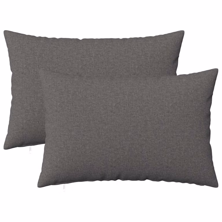 Set di 2 federe vidaXL HEERLEN grigio, tessuto in poliestere, 40 x 60 cm