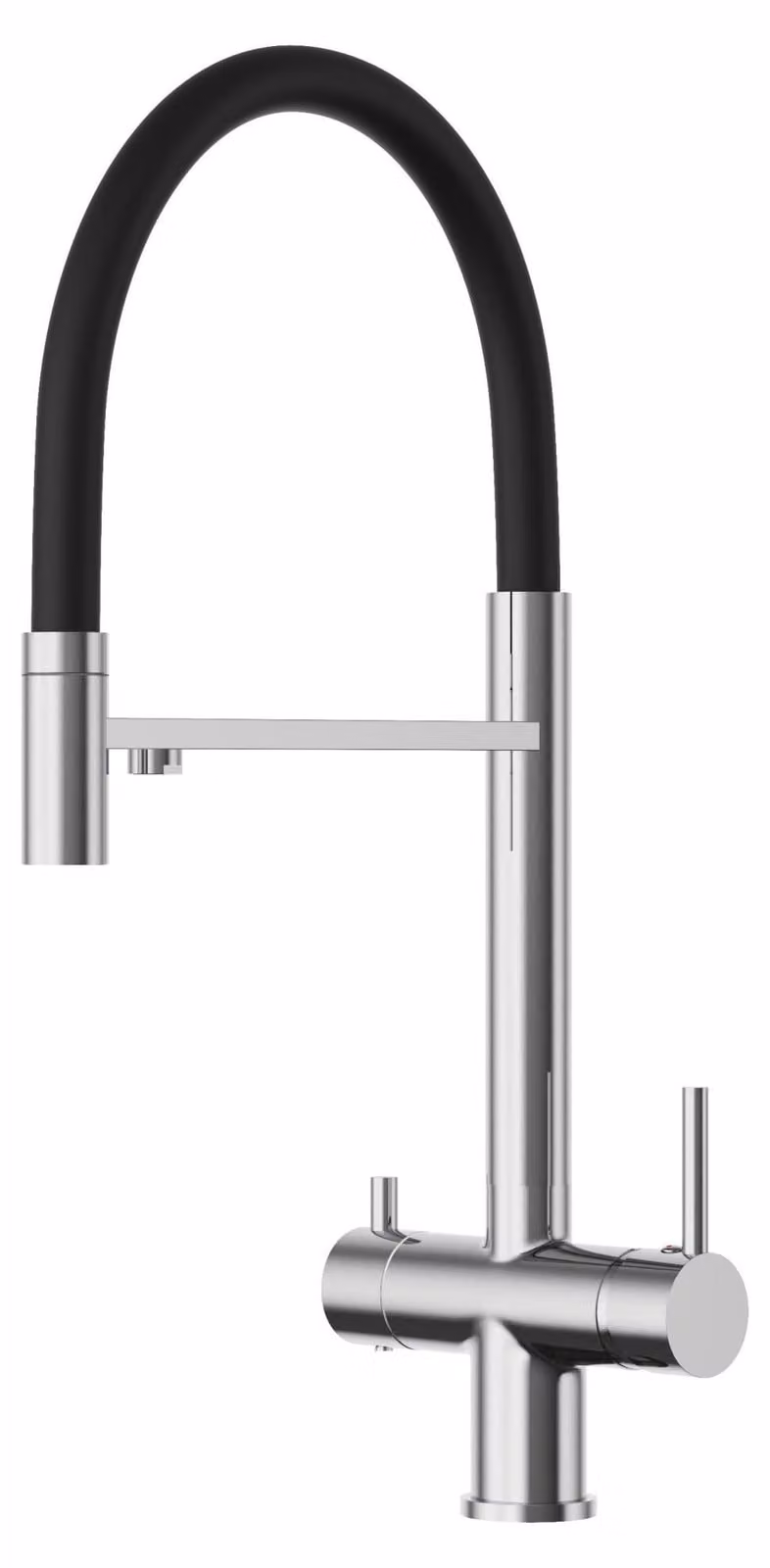 Granitan - Miscelatore cucina - Rubinetto cucina altezza 49,5 cm - Miscelatore lavello nero - COMO
