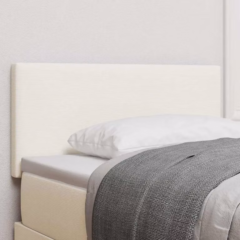 Testiera per letto vidaXL in tessuto cord beige, Larghezza: 100 cm
