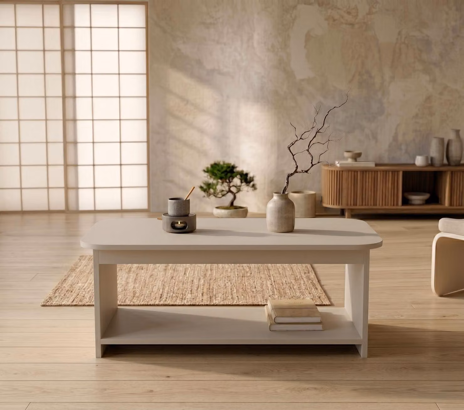 Skye Decor, Tavolino modulare di alta qualità (3 pezzi) - Cashmere, 100 cm | 100% melaminico