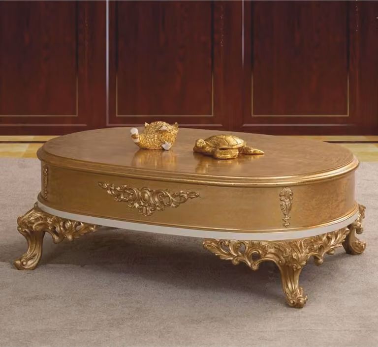Casa Padrino tavolino barocco oro/bianco 120 cm - Mobili in stile barocco