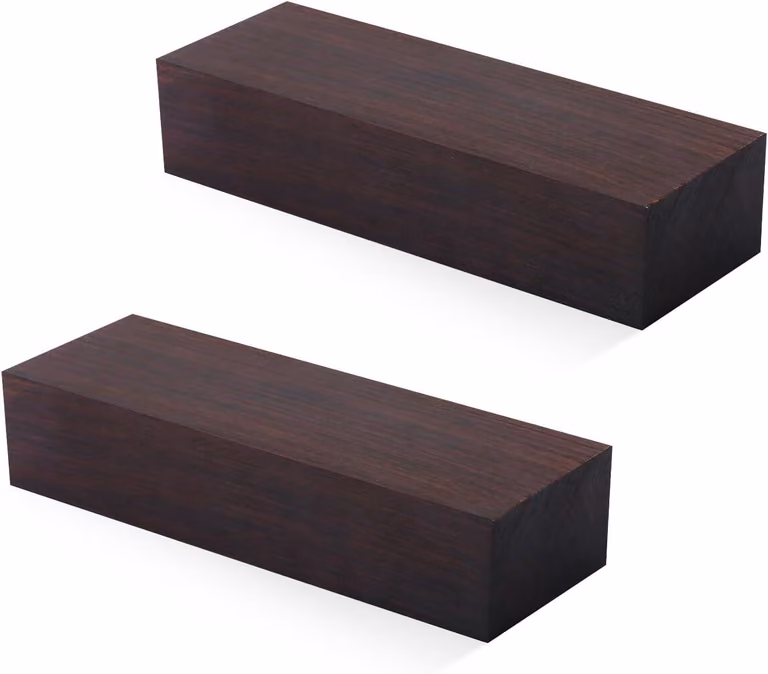 Blocchetti di ebano, 2 pezzi, 12 x 4 x 2,5 cm, neri, per progetti fai-da-te e strumenti musicali