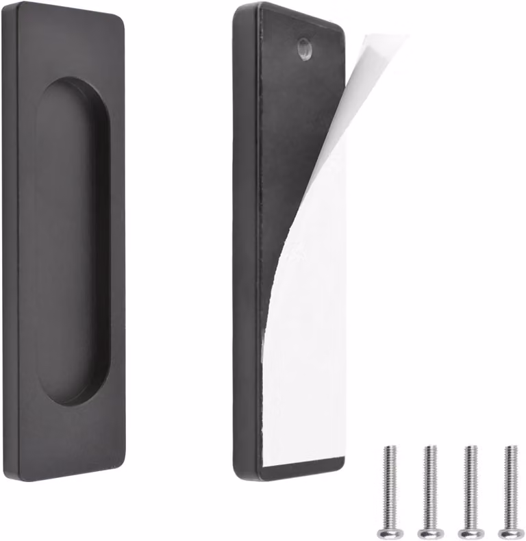 Maniglia rettangolare per porte scorrevoli, adesiva, confezione da 2 pezzi, 100 mm, per porte e finestre