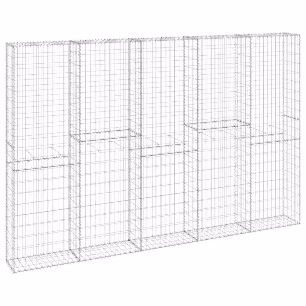Gabbione coperto Videx in acciaio zincato colore argento L: 300 cm, P: 30 cm, H: 200 cm – 2