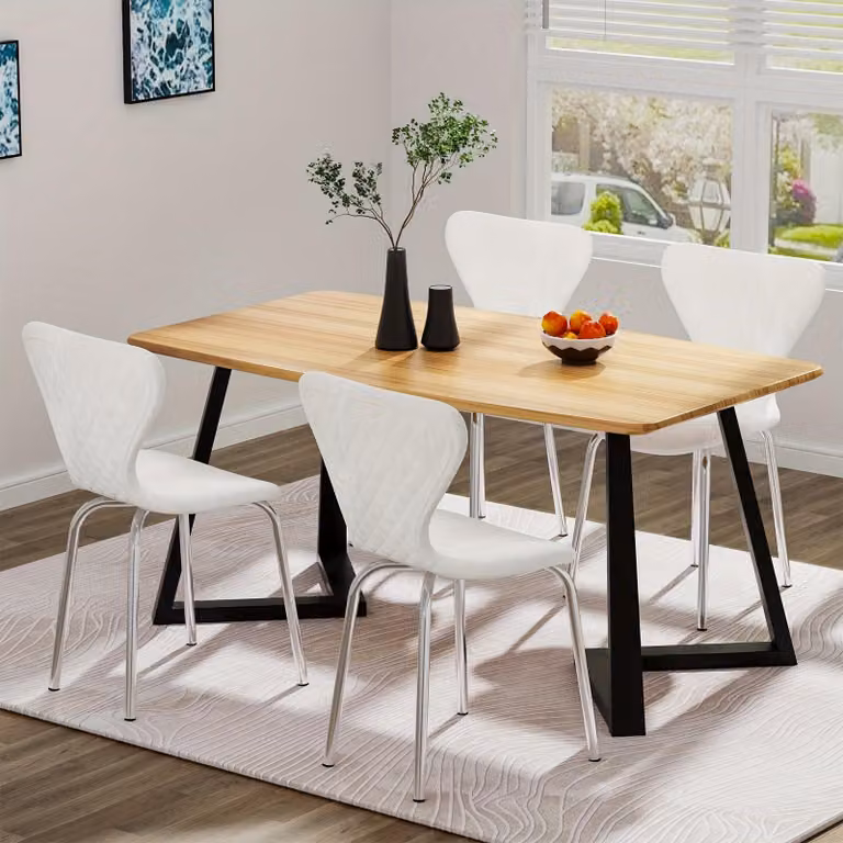 Set di 2 sedie da ufficio ergonomiche, con schienale alto e gambe in metallo