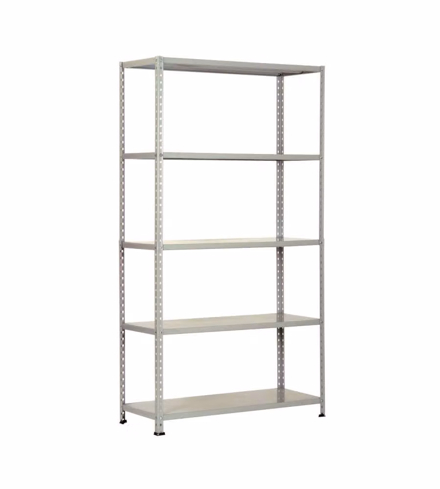Prometal Scaffale Metallico Grigio 5 Ripiani 100x40 cm - Organizzazione Magazzino