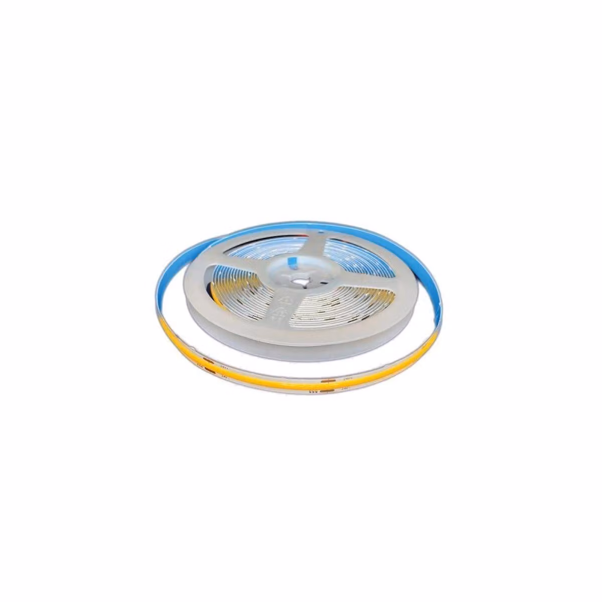 Striscia LED, luce bianco caldo, 4000K, 24V, tecnologia COB, 5 metri, omogenea, tagliabile