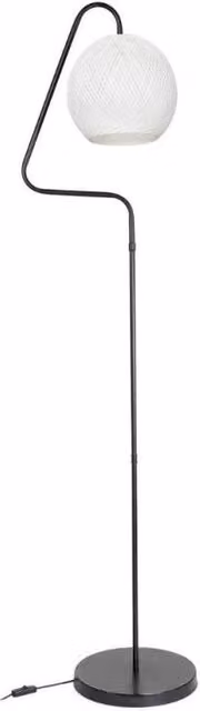 Lampada da terra a stelo Yumak Effezeta Italia grigio con paralume in tessuto bianco, Altezza: 160 cm