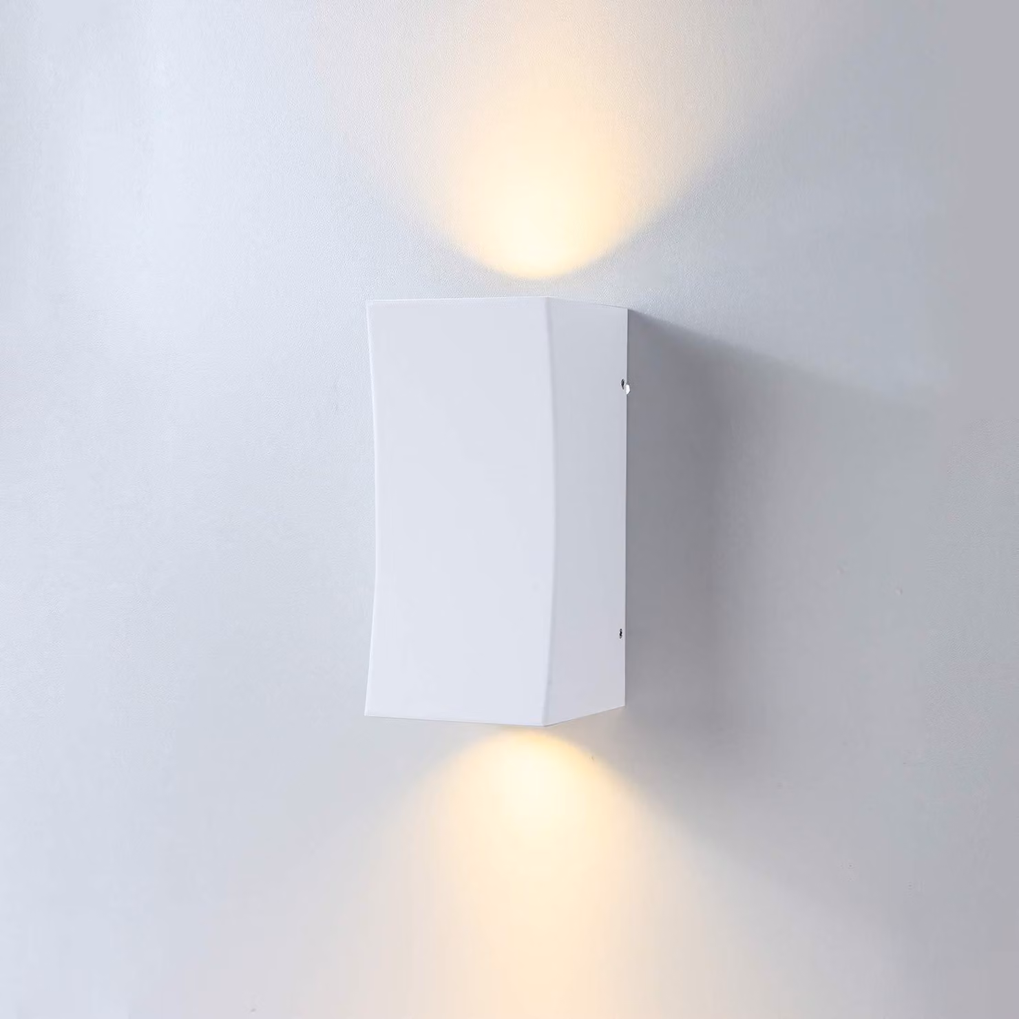 Lampada da parete Clubby, in metallo, bianca, attacco GU10, 2x35W, impermeabile
