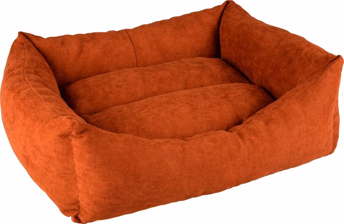 Cuccia per cani Duvo+ rettangolare Velvet Copper rosso/bianco, taglia: XL