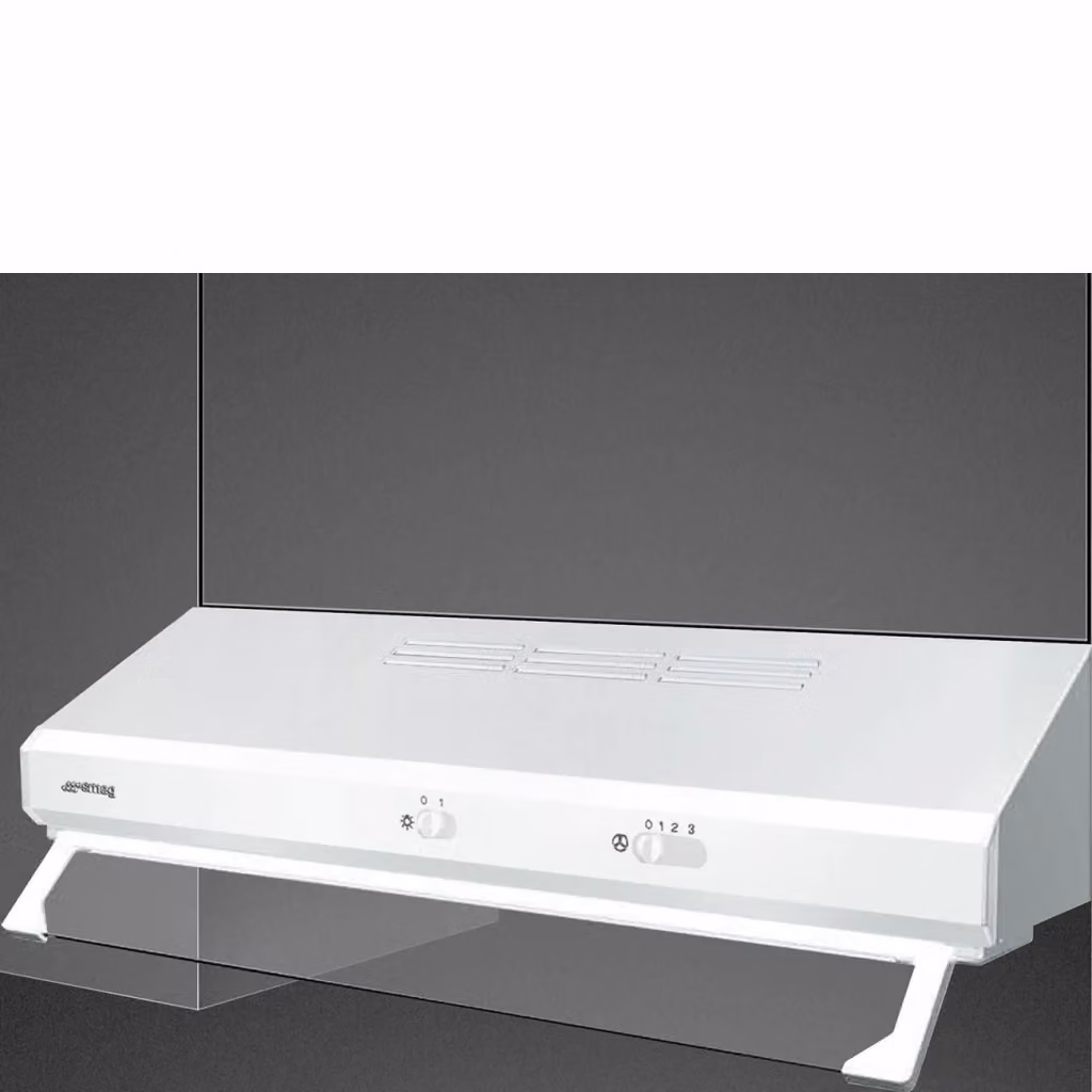 Smeg KSEC61BE3 Cappa da Incasso sotto pensile con frontalino a vista Bianco, Aspirazione e Ricircolo, 305 m³/h, Classe C – 2