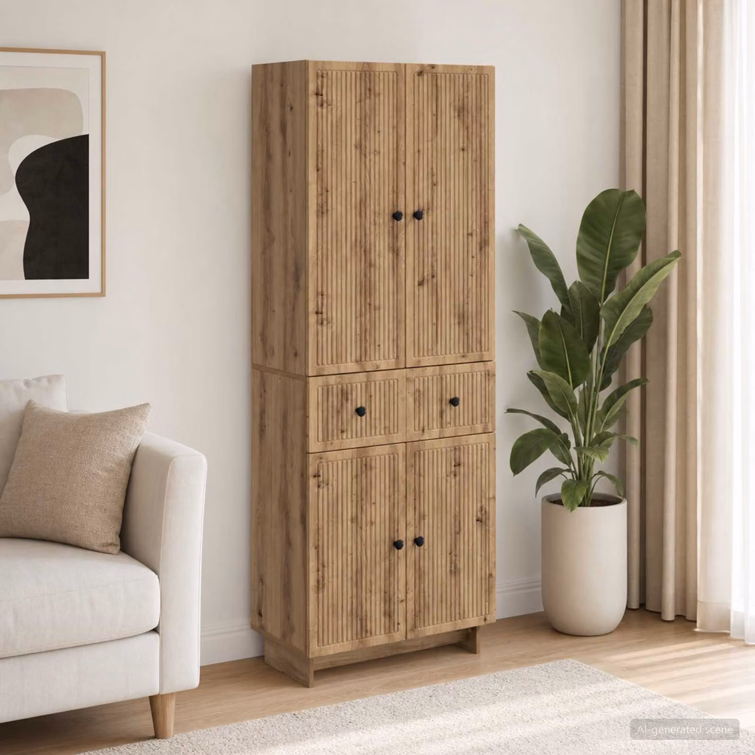 Set di 2 armadi da giardino vidaXL in legno ingegnerizzato marrone con ante a cerniera e cassetti
