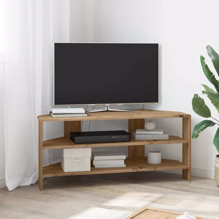 Mobile TV angolare vidaXL in Rovere Artigianale, marrone, L 100 x P 40,5 x H 45 cm