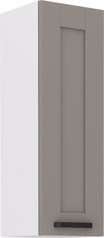 Armadietto superiore alto LAILI - larghezza 30 cm, grigio chiaro / bianco