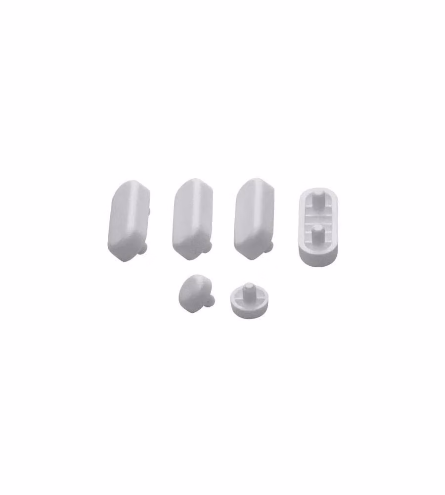 Set Paracolpi per Sedili Bianco 2x7mm 4x10mm con Fondo Antiscivolo