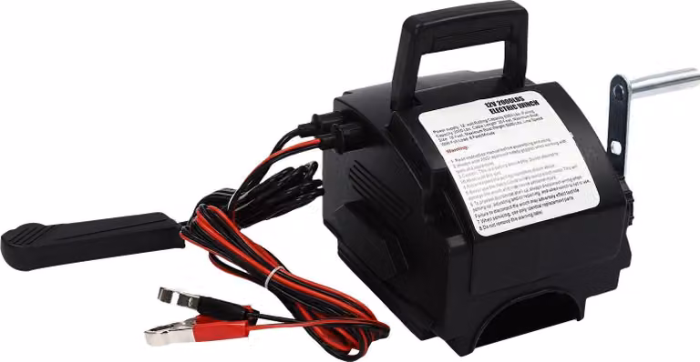 Avvolgitori elettrici da 12V, 300W - Avvolgitori per auto e imbarcazioni - Capacità di traino: 907 kg - Adatti per imbarcazioni fino a 6 metri - Comando a distanza e manuale - Colore: nero