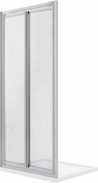 Porta Doccia Rettangolare IDRALITE Modello West in Cristallo Stampato Trasparente con Doppia Anta Battente e Profilo Argento L: 75 cm, H: 198 cm – 1